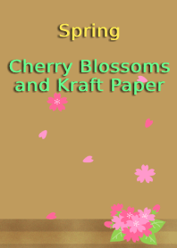 Spring<Cherry Blossoms and Kraft Paper>