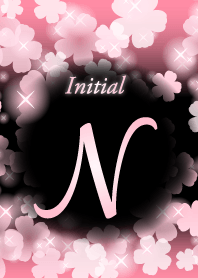 N-Initial-Flower-Pink&black