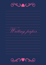 Writing paper-Navy&Pink-