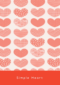 Simple Heart[Nordic BROWN RED]