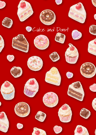 Puffy sweets red & beige