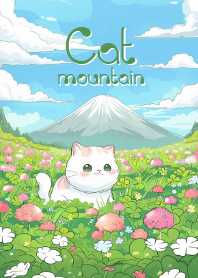 cute cat and mountain