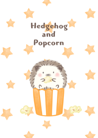 Hedgehog and Popcorn Star -orange-