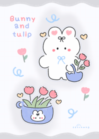 Bunny and tulip  :)