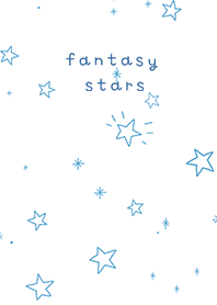 fantasy stars*white&blue