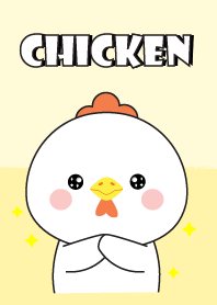 I Love Cute white chicken Theme
