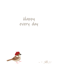 The sparrow is so cute!