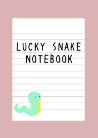 LUCKY SNAKE NOTEBOOK/DUSTY PINK