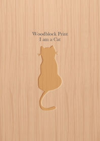Woodblock Print Cat 12