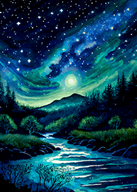 Beautiful starry night view#2465