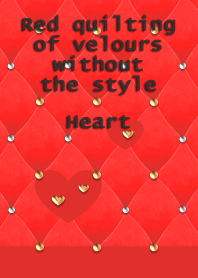 Red quilting of velours,style(Heart)