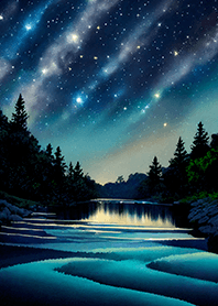Beautiful starry night view#1701