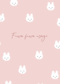 ふわふわうさぎ / rosepink