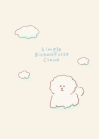 簡單的 比熊犬 雲 淺褐色的