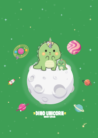 Dino Unicorn Night Space Light Green