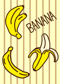 バナナ-茶色縦縞-