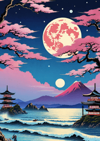 Ukiyo-e Mountains, Seas E67826