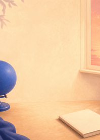 Cobalt Globe Sunset Desk