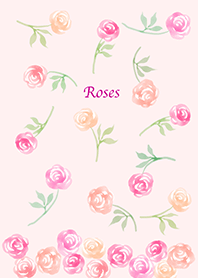 Roses in warm colors