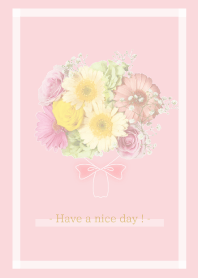 -Flowers and hearts- Pink -15-