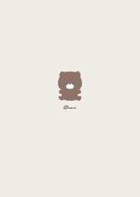 Cute Bear Ivory  Brown