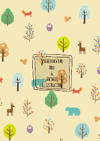 Scandinavian tree & animal illustration