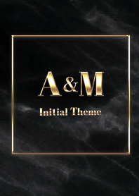 【 A&M 】Initial Theme Gold - ブラック