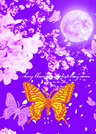 Cherry Blossoms and Butterfly Moon*