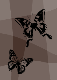 butterfly silhouette on brown