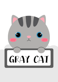 Simple Cute Love Gray Cat Theme (jp)
