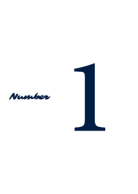Number 1 White X Dark Navy