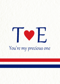 T&E イニシャル -Red & Blue-