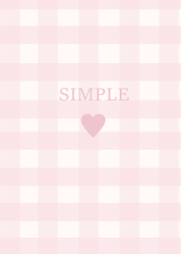 SIMPLE HEART / check sweetpink