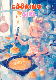 cute cooking girl theme 07
