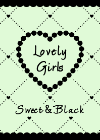 Heart&Girly / Baby Green&Black