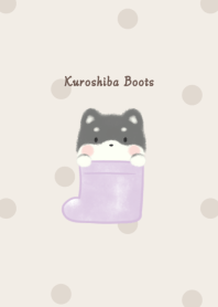 Kuroshiba and Boots -purple- dot