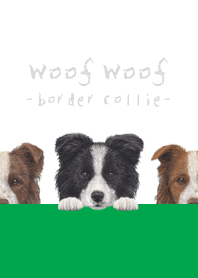Woof Woof - Border Collie - WHITE/GREEN