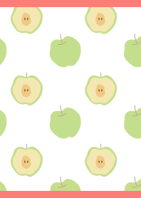 Winter Green Apple2 on red