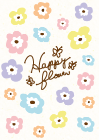 Happy flower-Japanese paperx colorful-j