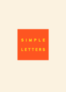 Simple letters / yellow & coral red