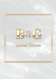 【 B&G 】Initial Theme Gold - グレー