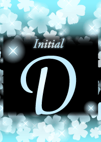 D-Initial-Flower-light blue&black