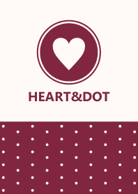 HEART&DOT -WINERED-