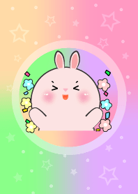 กระต่ายชมพู กับสีพาสเทส เรียบง่าย