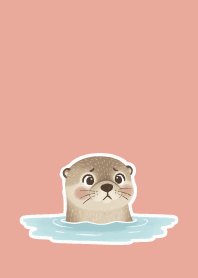 Otter03 pink & blue