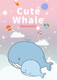 浩瀚宇宙 寶貝鯨魚 浪漫漸層