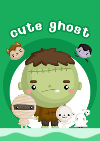 cute ghost with friends