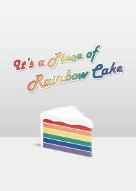 It is a piece of rainbow cake