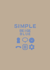 SIMPLE beige×blue