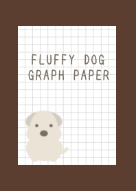 FLUFFY DOG GRAPH PAPER/DEEP BROWN